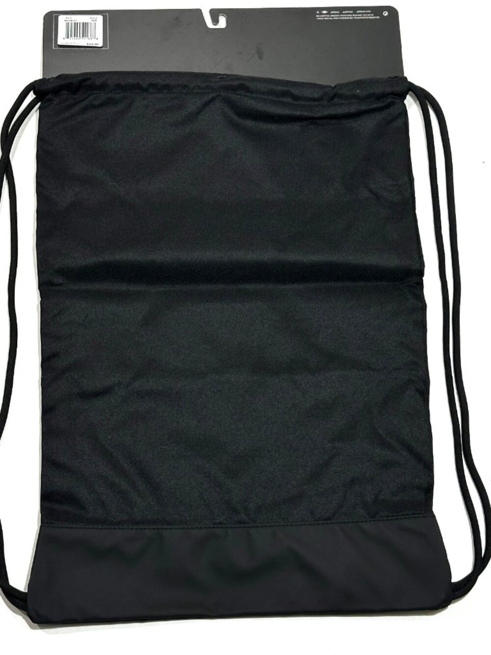 Nike Air Jordan Jumpman Drawstring Gym Sack Backpack Black Zip Pocket Youth OS - Picture 4 of 6